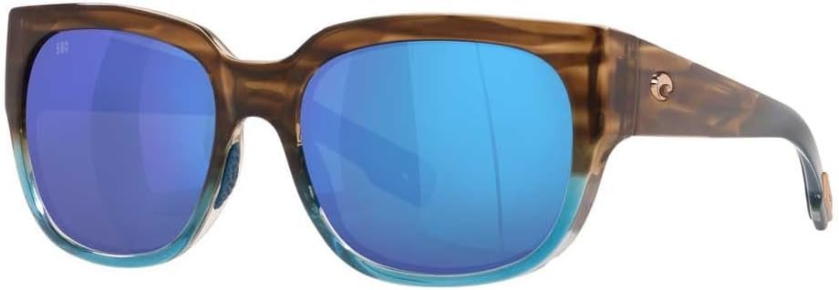 Costa Woman Sunglasses Shiny Palm Tortoise Frame, Copper Lenses, 55MM