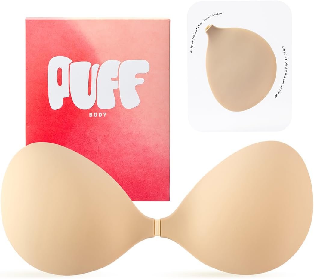 Invisible Strapless Sticky Bra Push up for Women, Adhesive Bra for Backless Dress, Cleavage Lift Nipple Covers