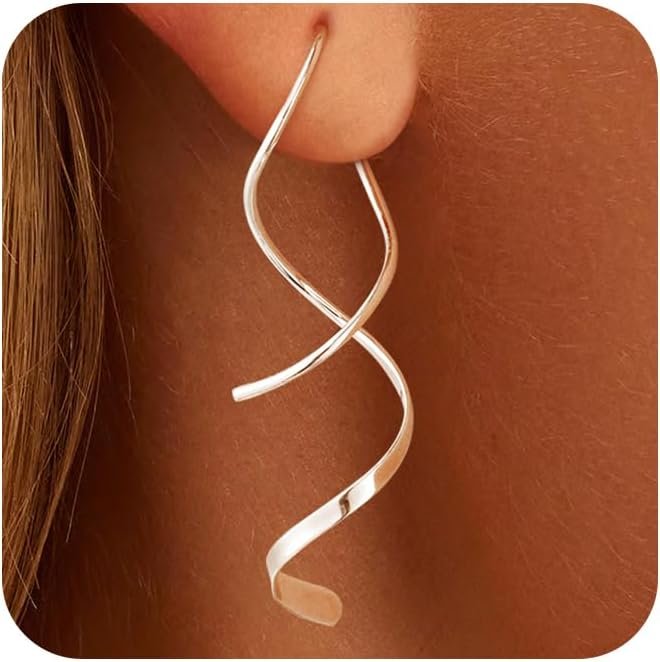 14K Gold/Sterling Silver Plated Dangle Earrings Dainty Hypoallergenic Jewelry, Trendy Lightweight Accessories for Women Valentines Mother’s Day Birthday Thanksgiving Day Gifts