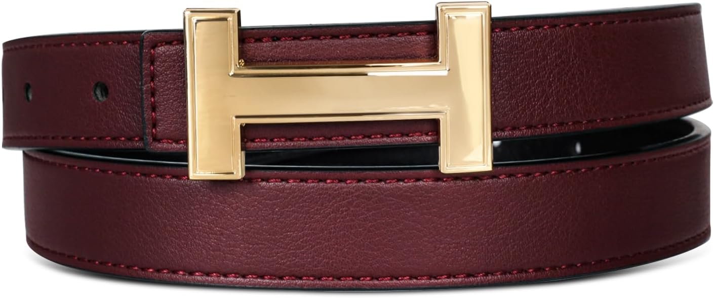 EXTREE Gold Buckle Belts for Women, Fashion Waist Band, Elegant Ladies’ Belt, Gift for Women,Ideal for Dresses, Jeans