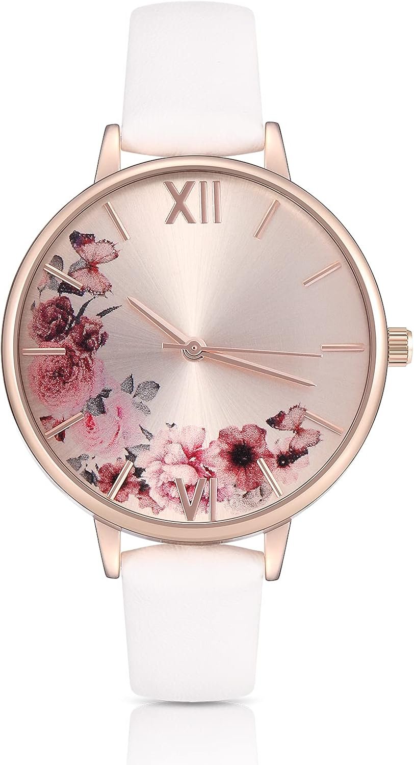 Women’s Watches Leather Band Luxury Quartz Watches Waterproof Fashion Creative Wristwatch for Women Ladies