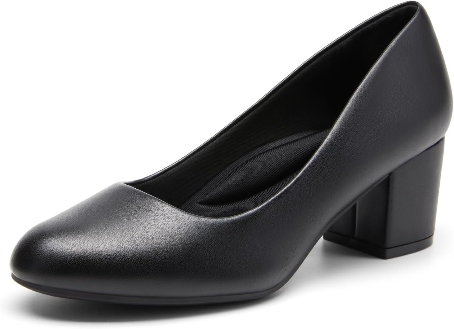 DREAM PAIRS Women’s Pumps Low Chunky Block Heel Dress Shoes Closed Round Toe Comfortable Heels