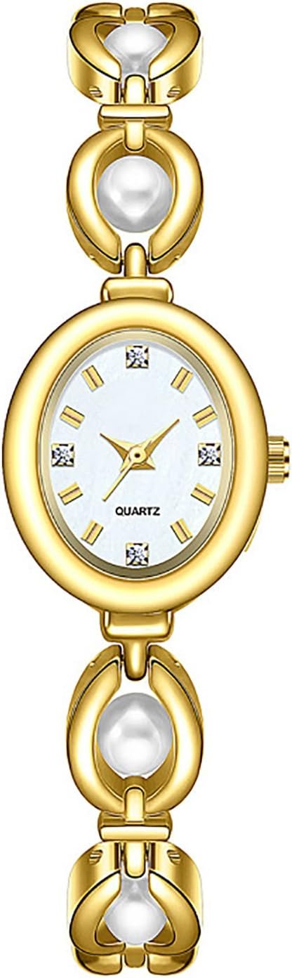 ADSBIAOYE Elegant Pearl Women’s Dress Watch Fashion Oval dial Gift Women’s Waterproof Watch