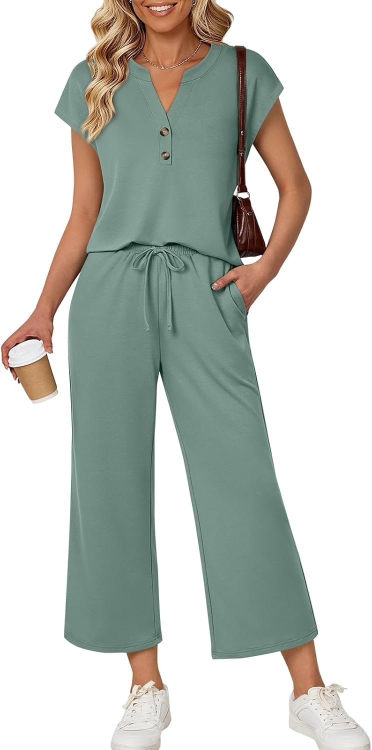 LILLUSORY Two Piece Lounge Sets for Women Spring Vacation Beach Travel Airport Outfits Casual Cruise Fashion 2026