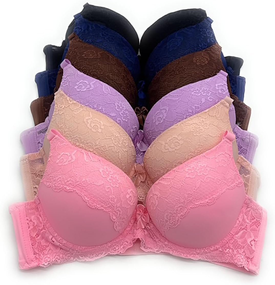 6 pcs ADD 2 Cup Thick Padding Extreme Double Pushup 32B-40C Bra