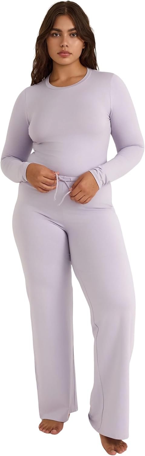 Organic Basics Women’s Everyday Regular Long Sleeve Cotton Crew Neck Tee