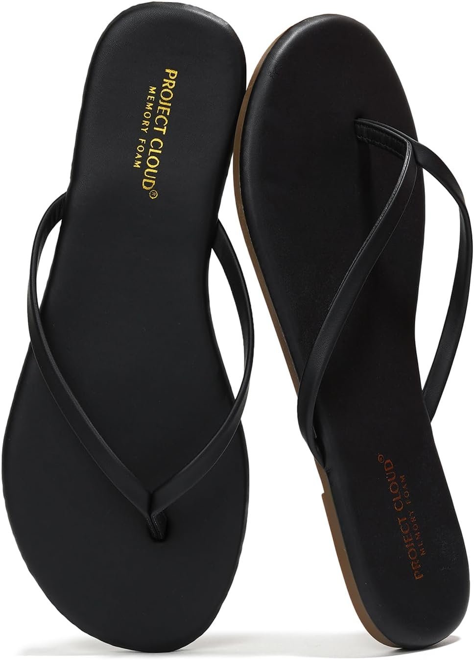Project Cloud Flip Flops for Women Footwear- Lightweight and Memory Foam Insole Sandals for Women 2026 – Durable Non-Slip Beach Essentials Flats for Women Sandals (Foundations)