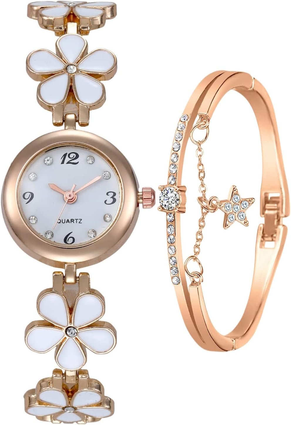 ADSBIAOYE Women’s Bracelet Watch Fashion Item Waterproof Quartz Flower Shaped Watch