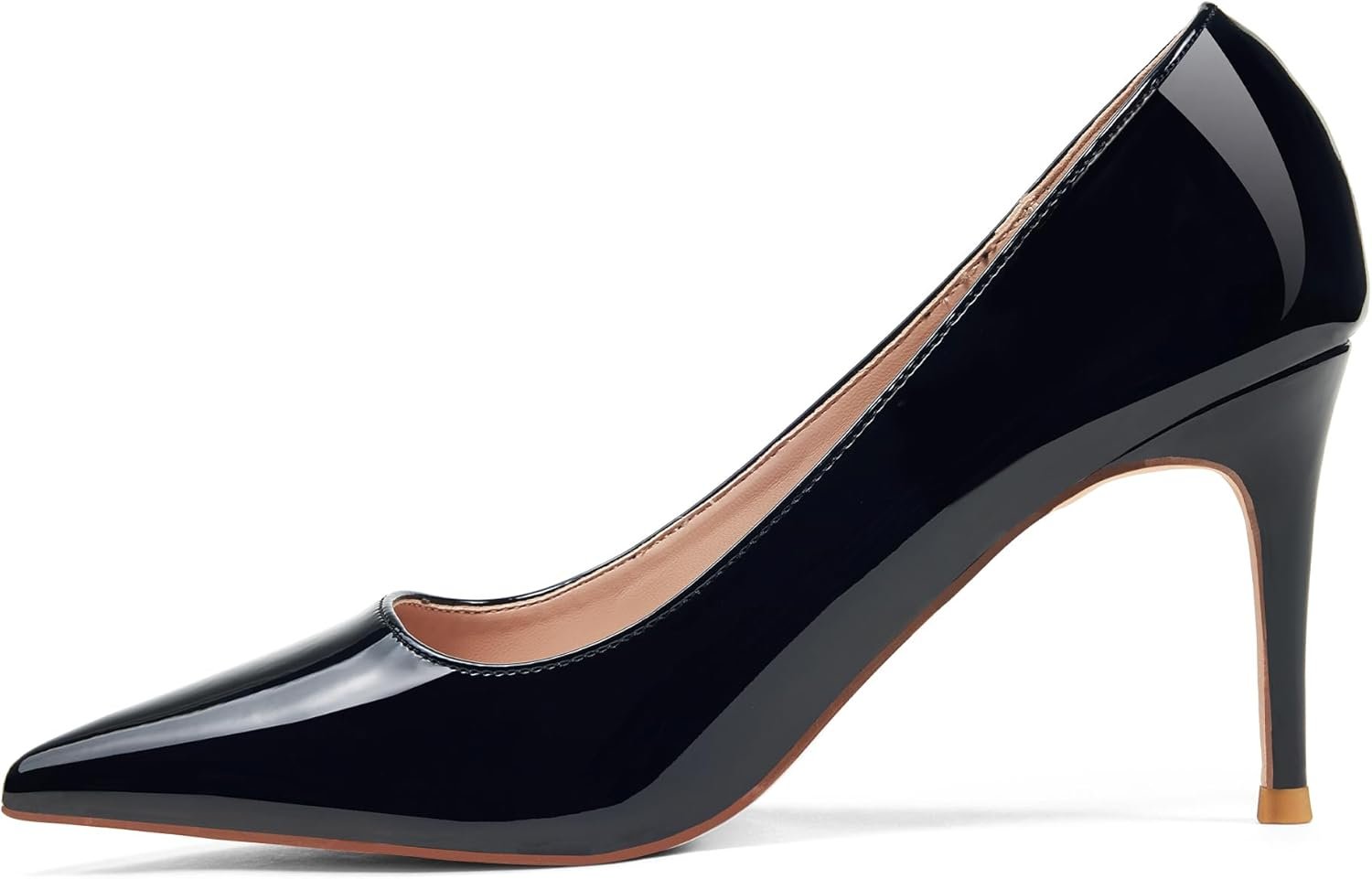Elisabet Tang 3 in Classic Pointy Pull on Heeled Wedding Pumps – Comfortable Stiletto Closed Toe Dress Heels for Prom Work