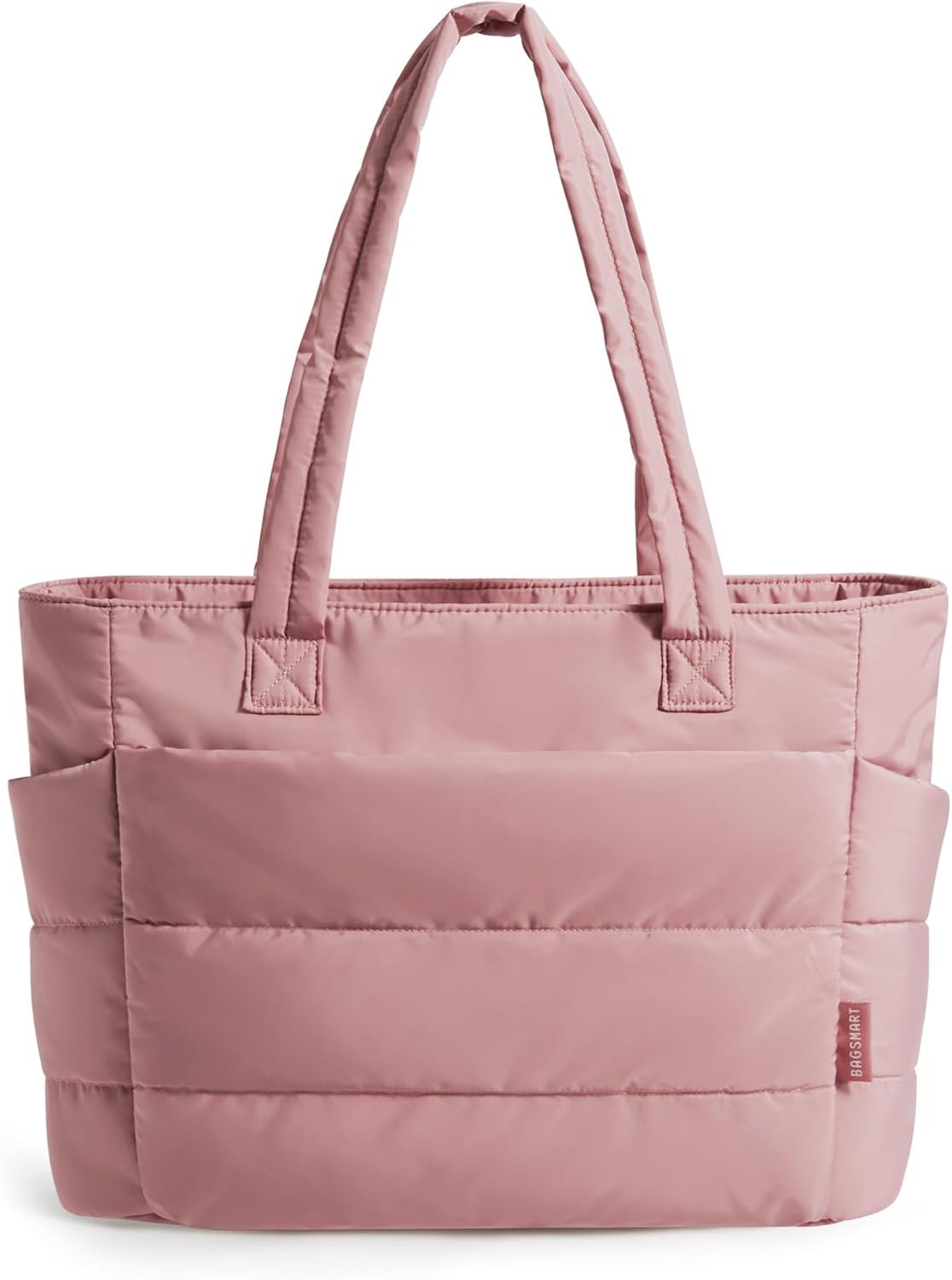 BAGSMART Tote Bag for Women, Lightweight Puffy Tote Bag with Compartments Shoulder Bag Handbag for Travel, Work, Gym | Lightweight, Puffy, Quilted, for Travel, Work