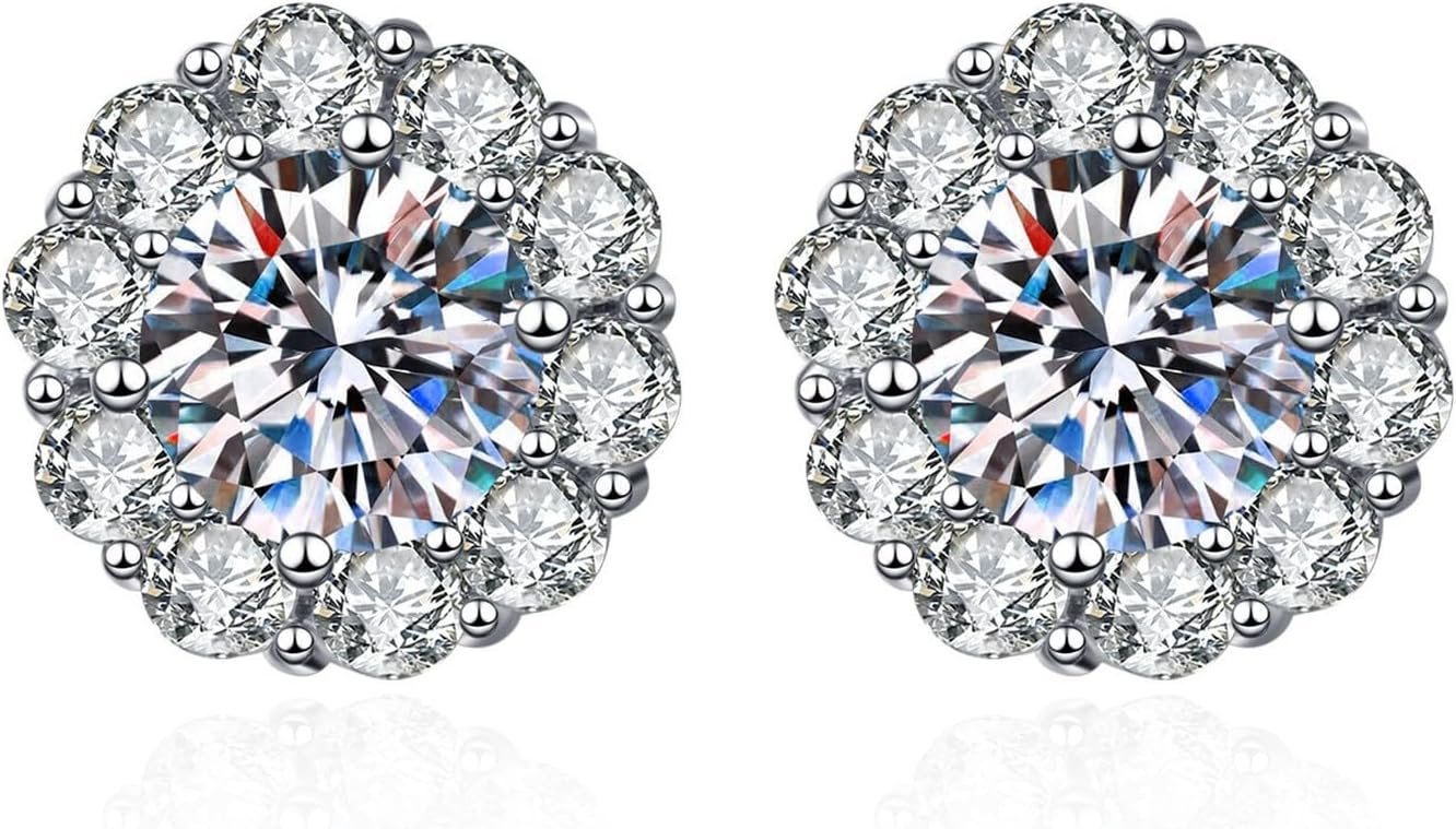 925 Sterling Silver Earrings for Women Diamond/Bow Earrings Jewelry Birthday Wedding for Her