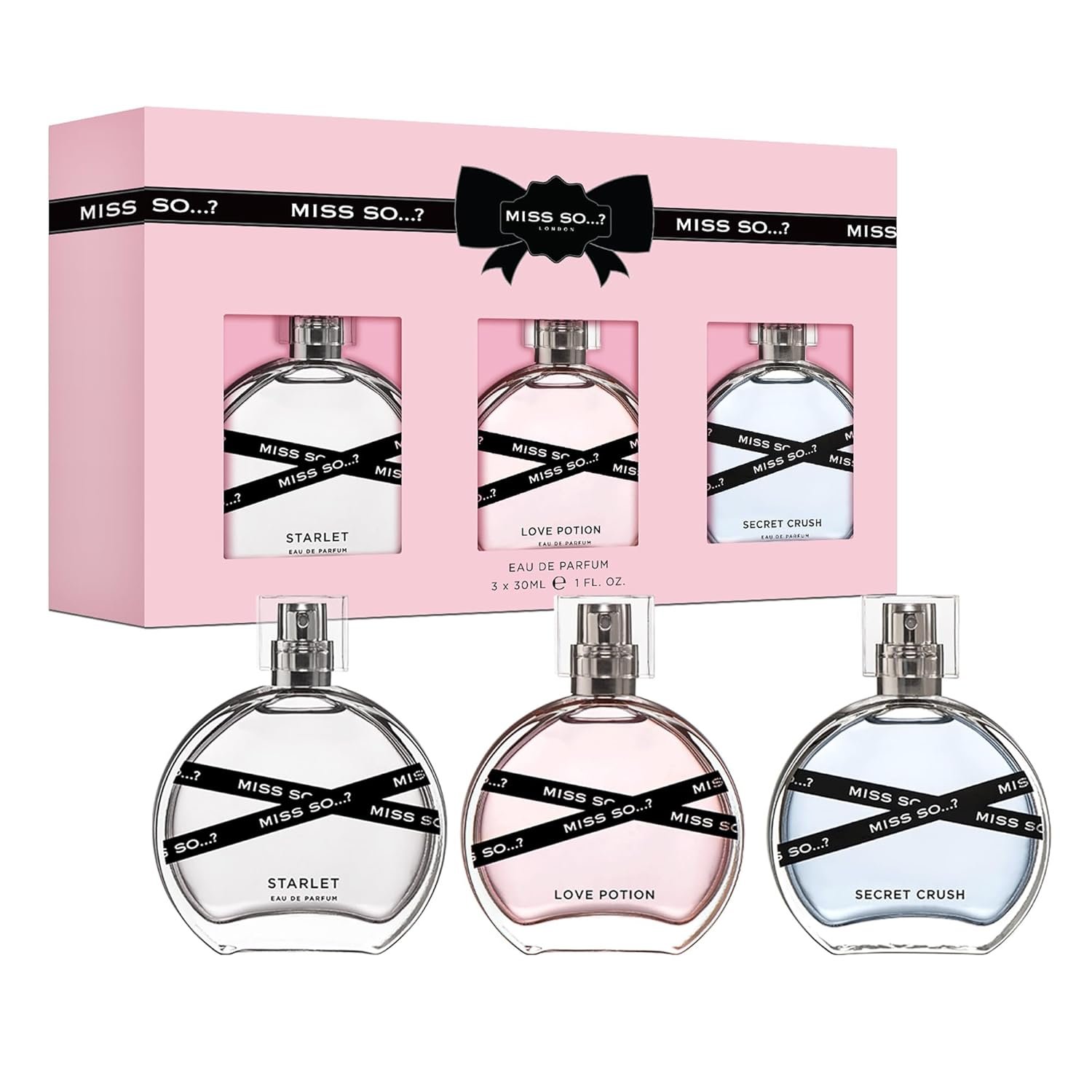 So…? Miss So Set – Perfumes for Women with Floral, Fruity and Vanilla Perfume Notes – 800 Sprays – Gifts for Women – 3 pcs Gift Set