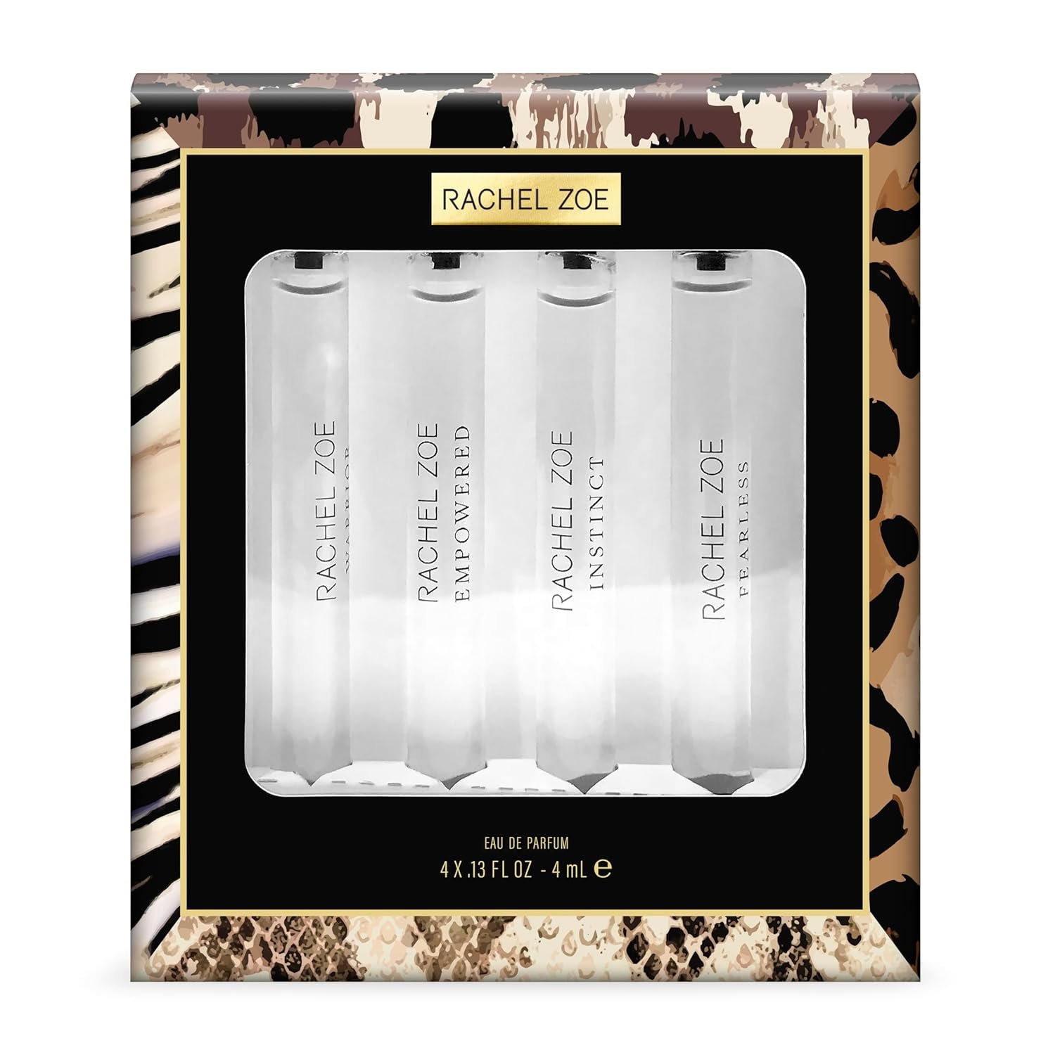 Rachel Zoe Perfume Gift Set – Travel Size Perfume, Eau de Parfum for Women – Collection of Four Unique Fragrances – Ideal Gift Set for Women – 4 pc