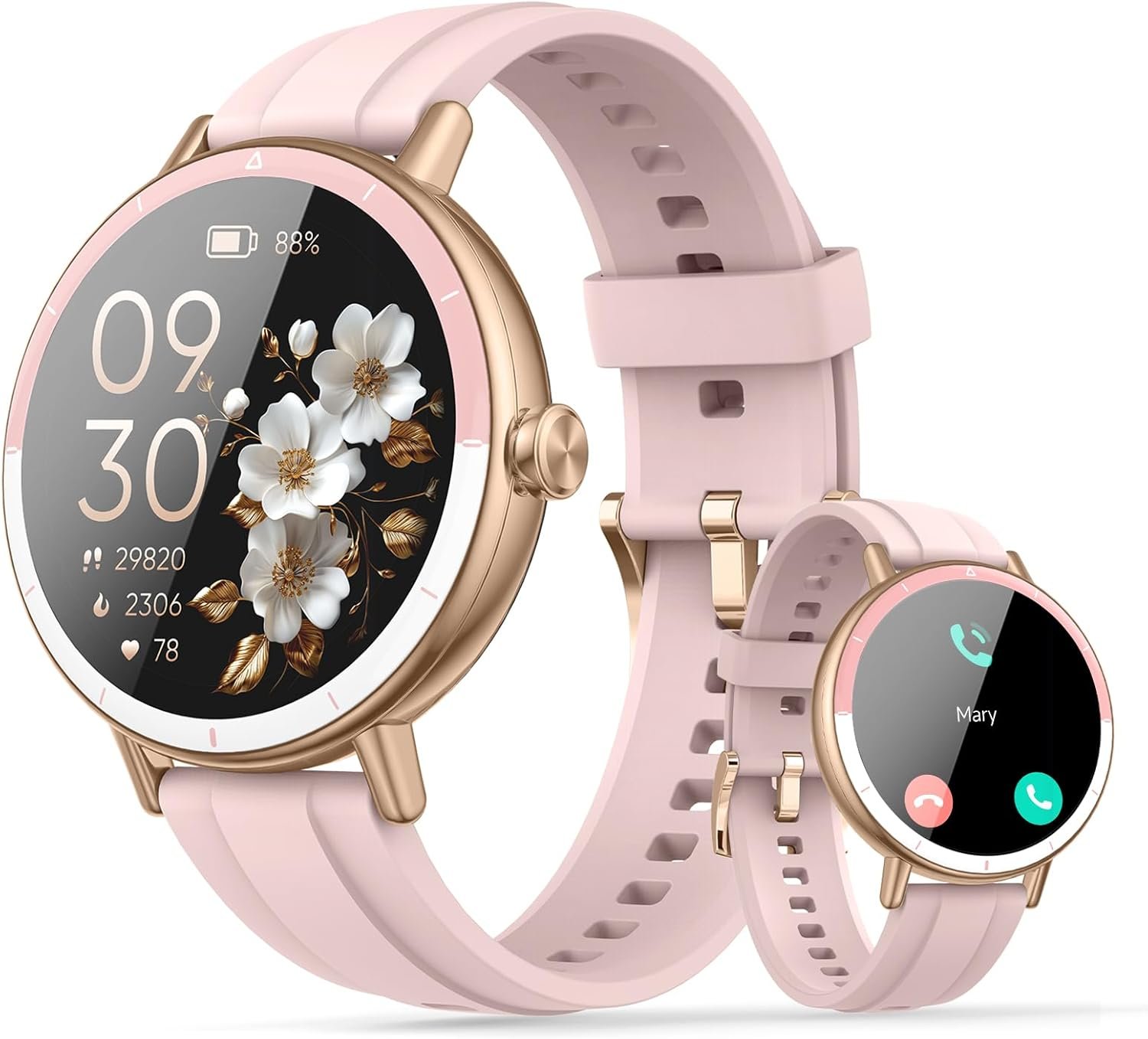 Smart Watches for Women, 1.27″ HD Fitness Tracker with Bluetooth Calls(Answer&Make) IP68 Waterproof Smartwatch Compatible IOS/Android, 100+ Sport Modes Watch with Heart Rate/Sleep Monitor Pedometer