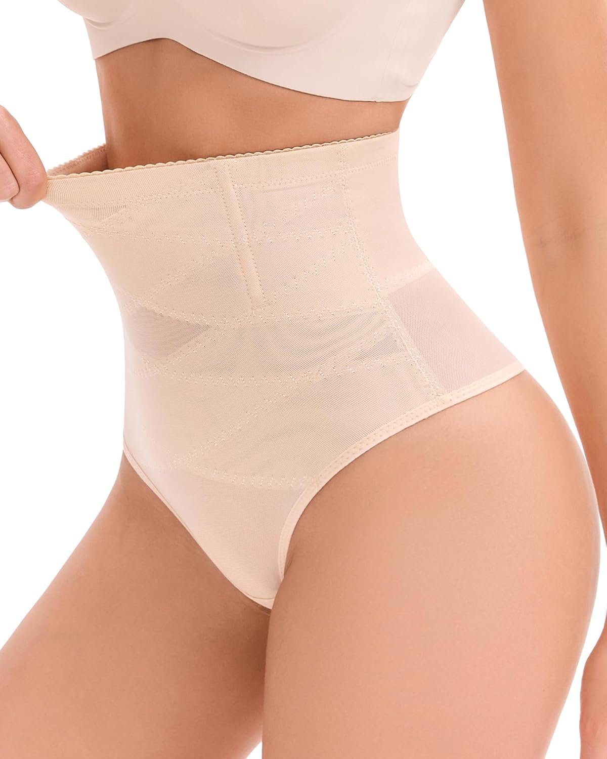 Shapewear Tummy Control Thong for Women High Waisted Seamless Underwear Body Shaper Compression Panties Girdle