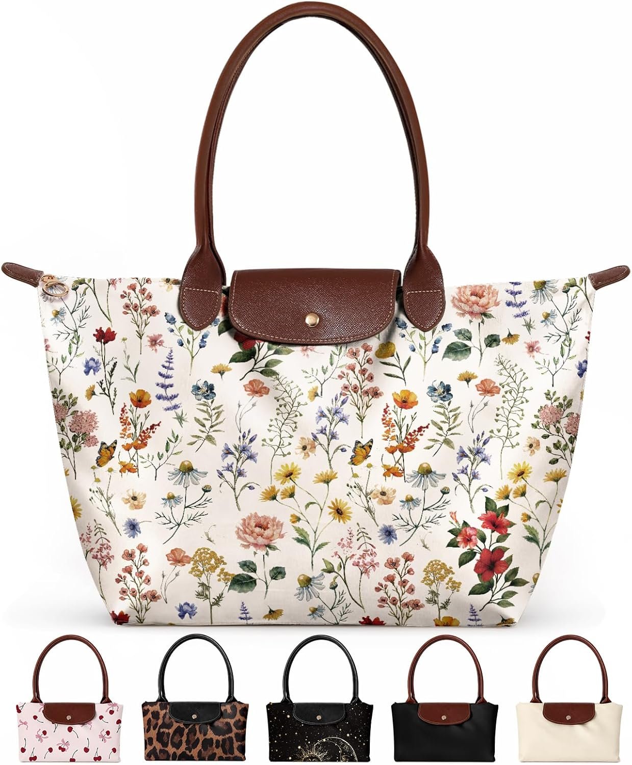 Miss Adola Nylon Tote Bag for Women – Lightweight Foldable Tote Bag with Large Capacity for Travel, Work, Teacher
