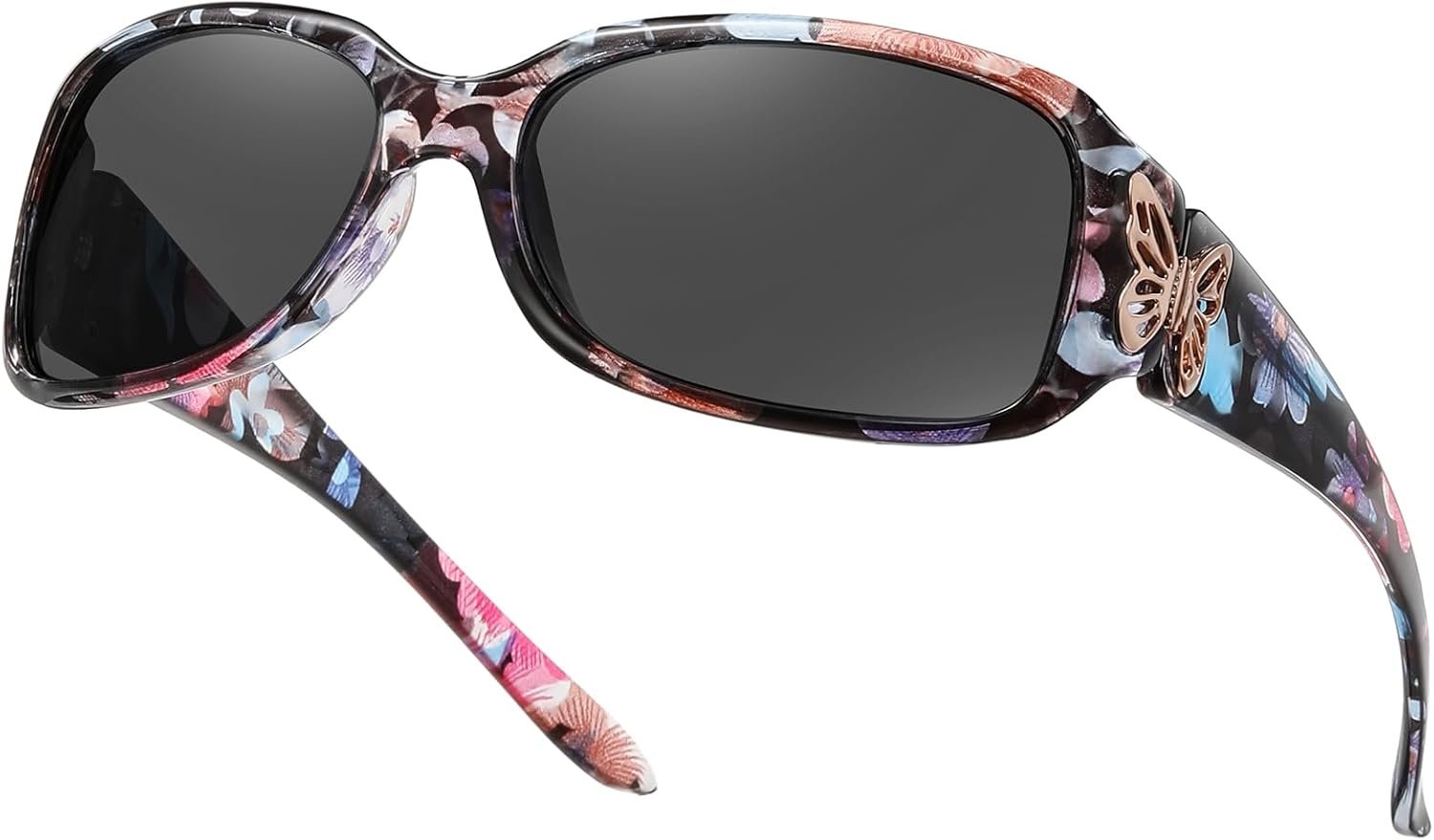 HAOLOTA Women’s Polarized Sunglasses – Fashionable Wraparound Butterfly Design with UV400 Protection