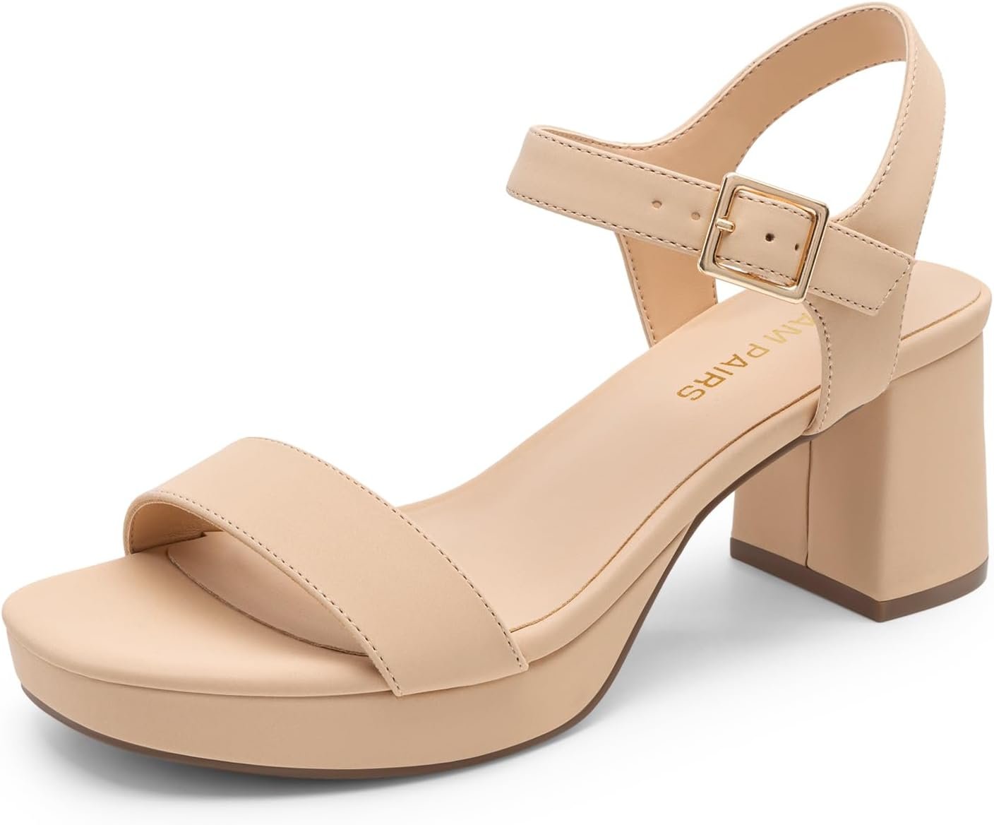 DREAM PAIRS Women’s Platform Heels Block Chunky Open Toe Ankle Strap Heel Fashion Wedding Party Dress Sandals Shoes