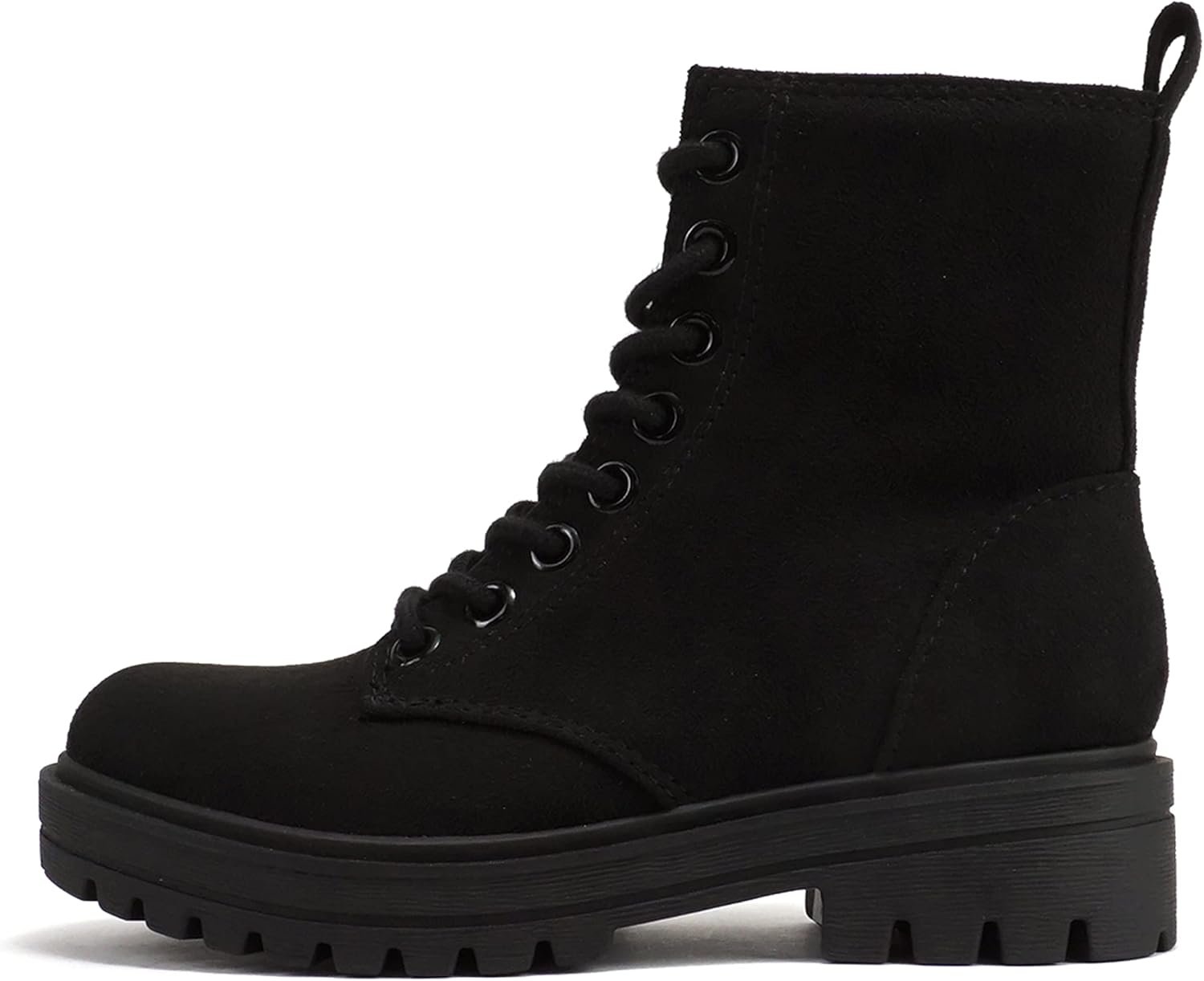 Soda FIRM – Lug Sole Combat Ankle Bootie Lace up w/Side Zipper