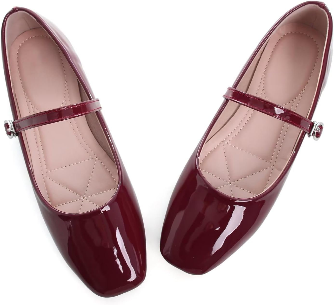 LUXINYU Women’s Slip on Flats,Classy Round Toe Solid Classic Mary Jane Ballet Dance Shoes Soft Comfortable PU Flat Shoes