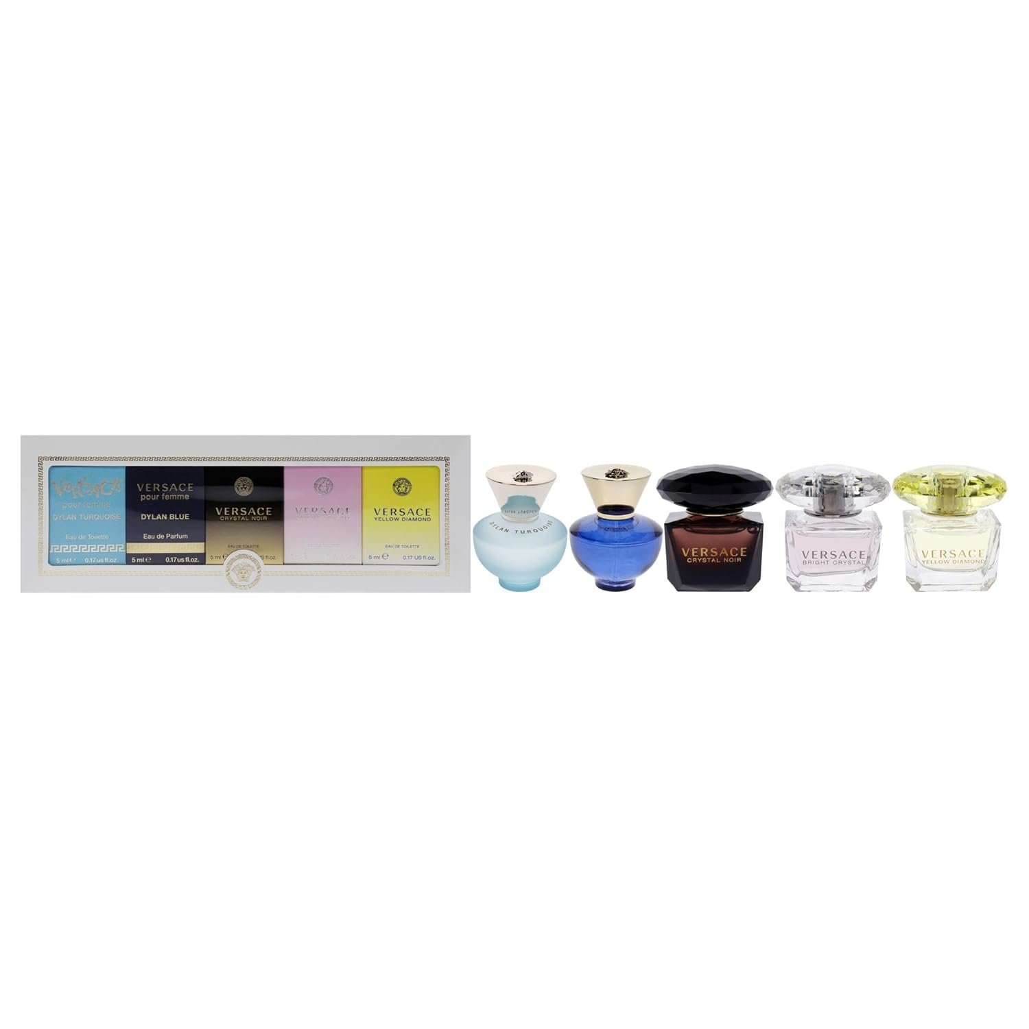 Versace Miniatures Collection by Versace for Women – 5 Pc Mini Gift Set