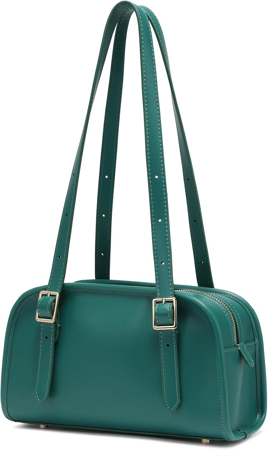 Keyli Swing Zip Shoulder Bag Fashion Purses for Women, Leather Shoulder Handbag Top-Handle Hobo Bags with Adjustable Strap