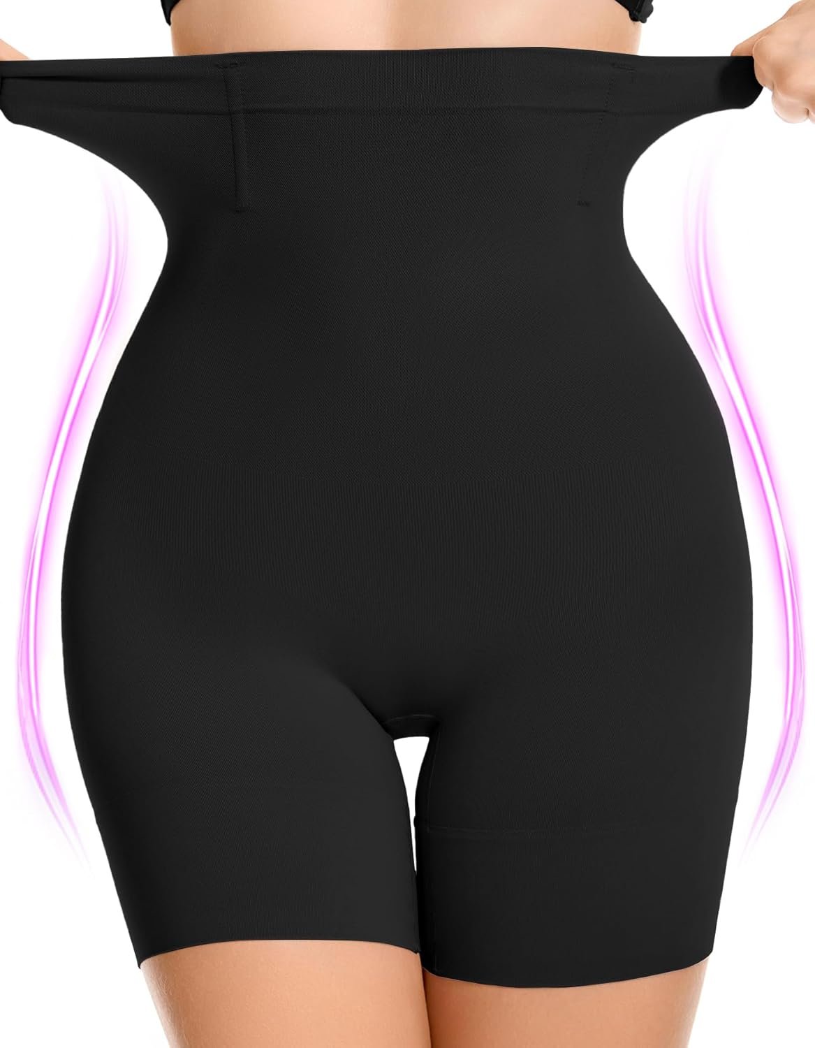 SIMIYA Shapewear Tummy Control Shorts for Women, 5-IN-1 Body Shaper High Waisted Girdle Boyshort Slip Short for Under Dresses