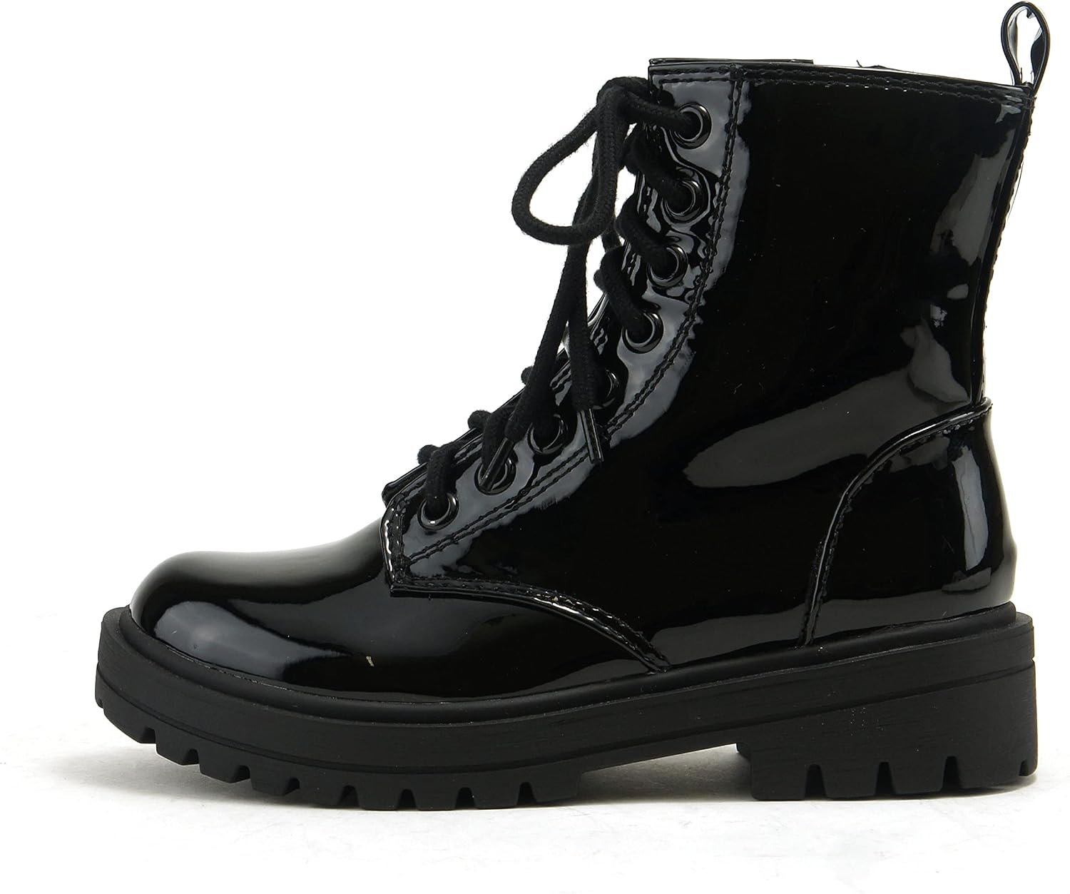 Soda FIRM – Lug Sole Combat Ankle Bootie Lace up w/Side Zipper
