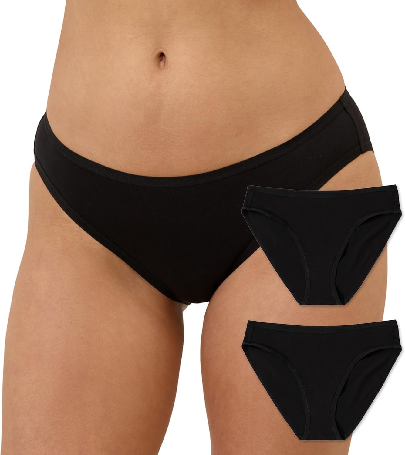 Pact Women’s Organic Cotton Bikini Underwear, Classic Fit Panties with High Cut Leg
