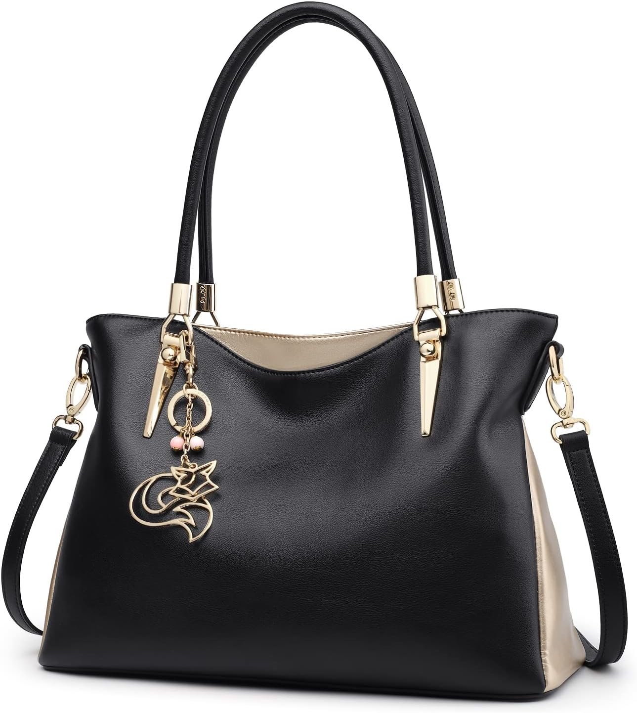FOXLOVER Soft Genuine Leather Medium Purses for Women Tote Bag Handbags with Top-handles Shoulder Satchel Purse