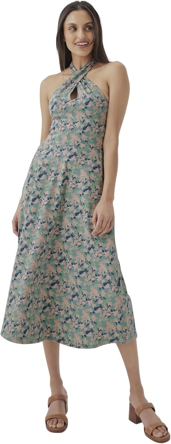 Pact Organic Cotton Women’s Fit & Flare Halter Dress