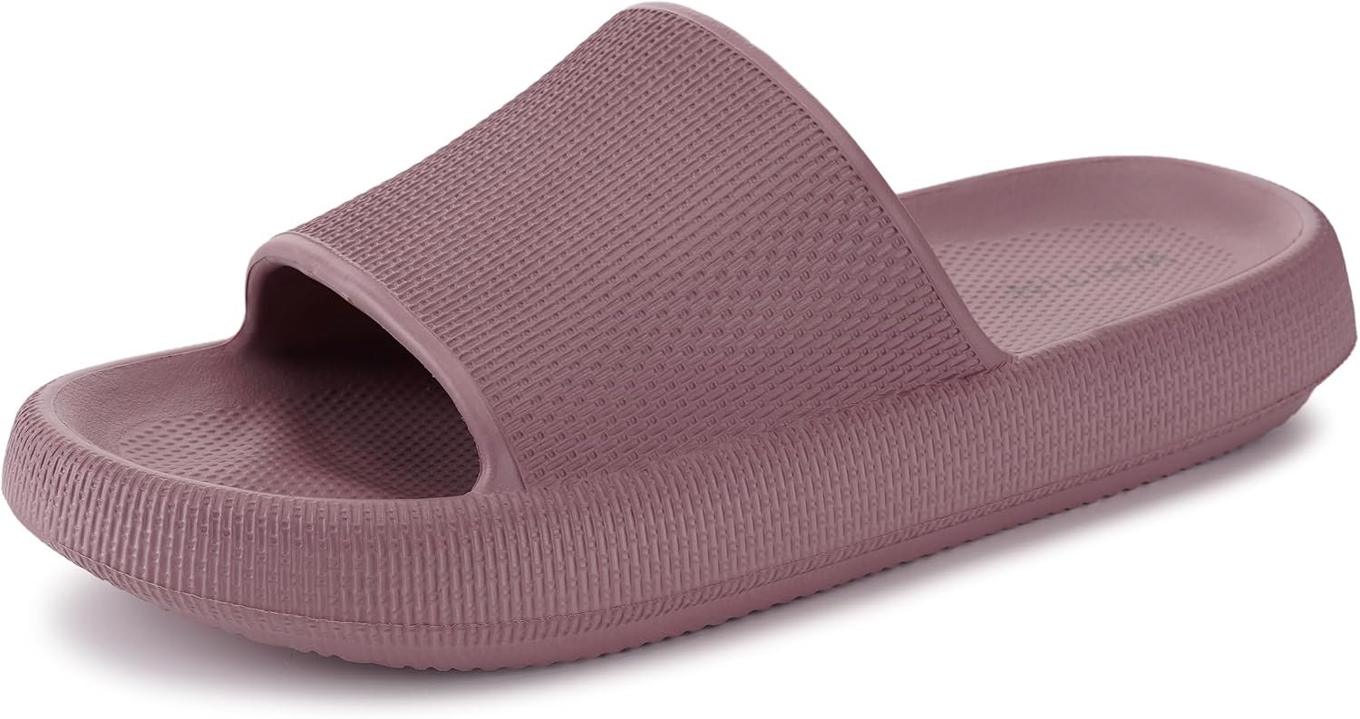 WHITIN Slippers for Women Non Slip | Cushioned Thick Sole Slides | Quick Drying Bathroom Sandals