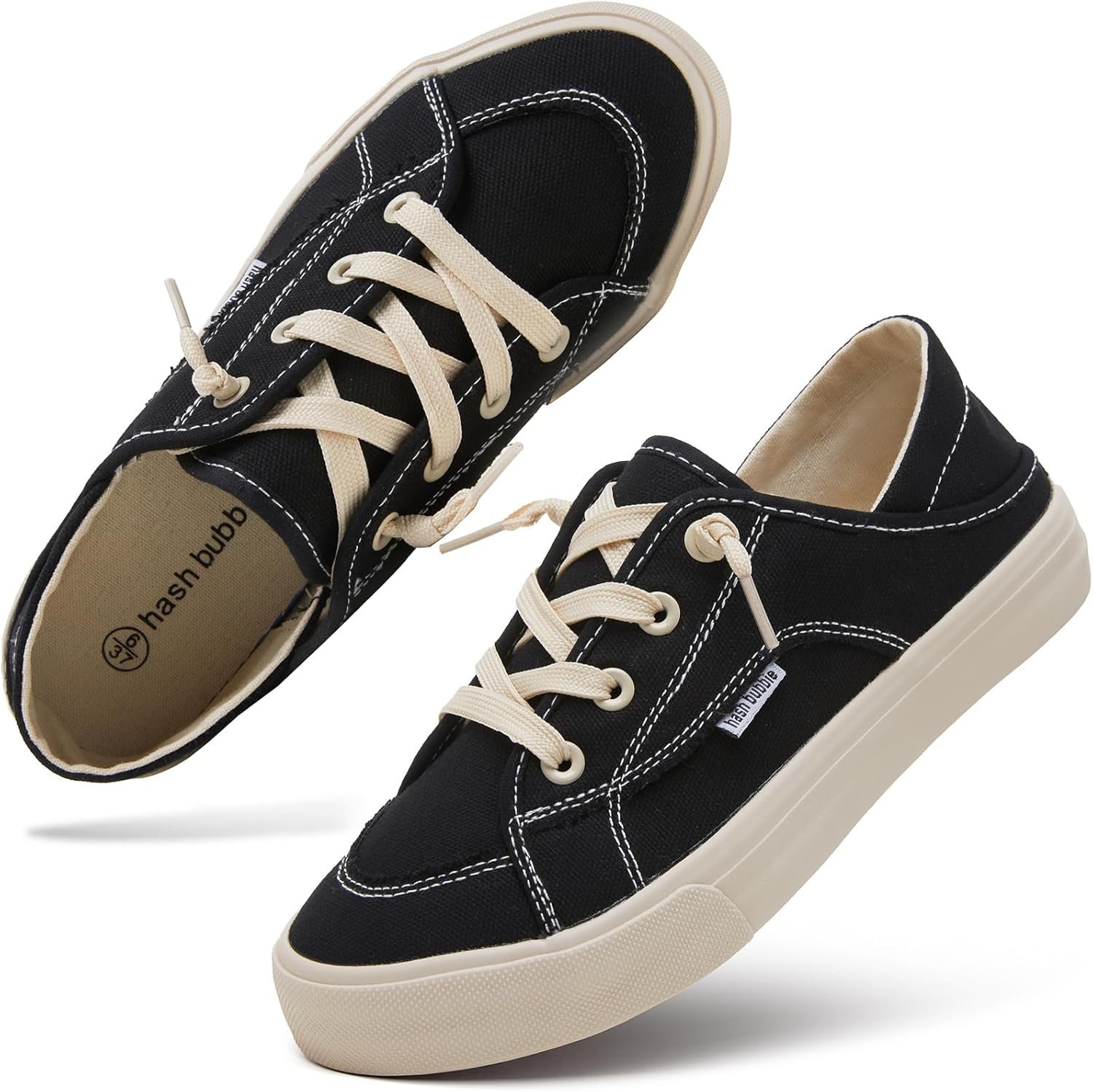 hash bubbie Women’s Slip on Canvas Shoes Non Slip Fashion Sneakers Loafers