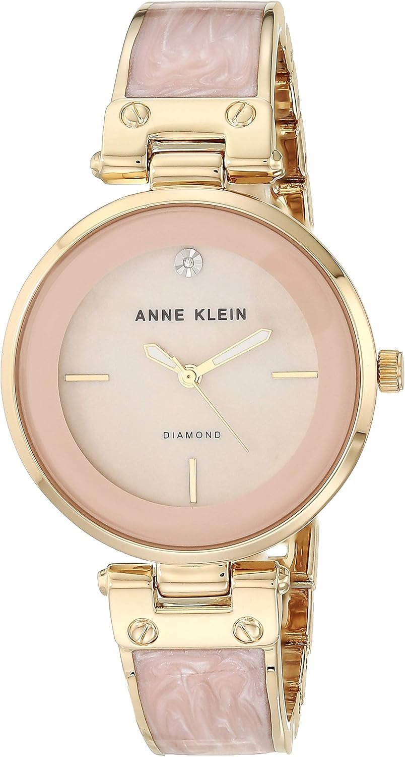 Anne Klein Women’s Genuine Diamond Dial Bangle Watch