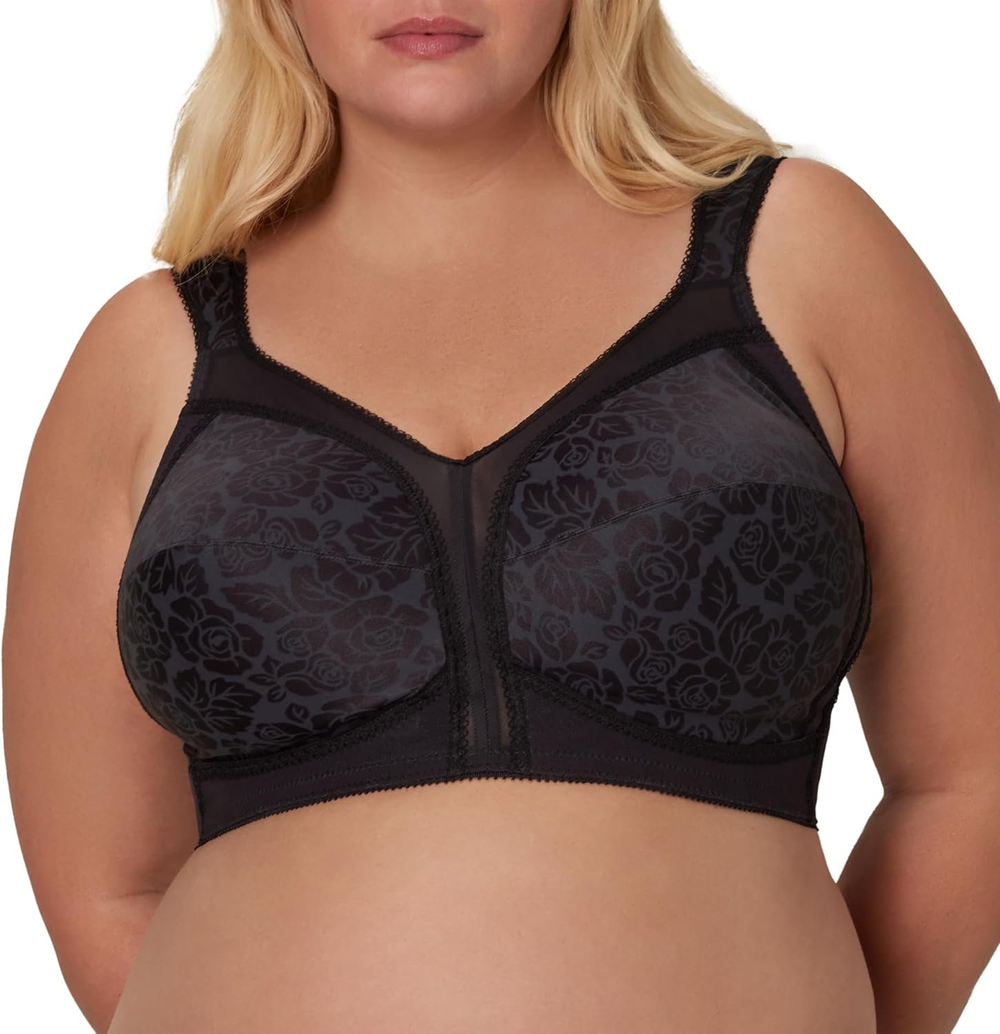Playtex Women’s Wireless Bra, 18 Hour Plus-Size Bras Available, Full Coverage, Smoothing, 4693, Single or 2-Pack