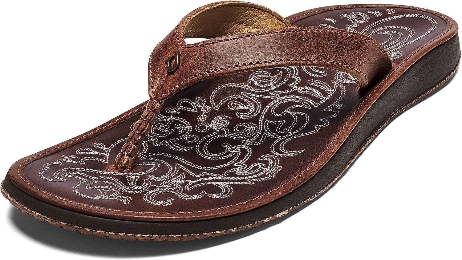 OluKai Paniolo Women’s Premium Leather Sandals, Versatile & Unique Flip-Flop Slides, All-Day Comfort & Style