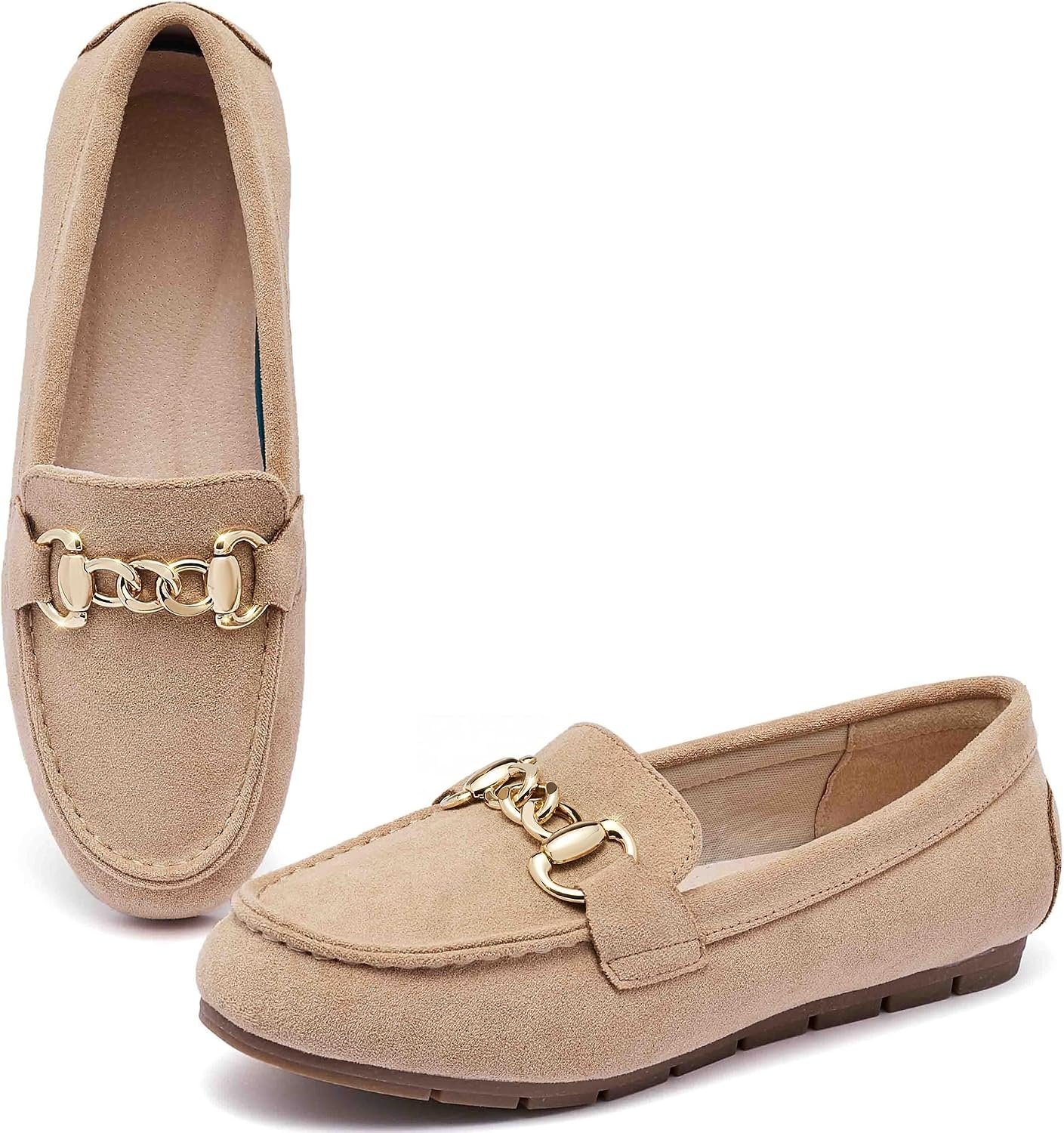 ABEJOJO Women’s Loafer Shoes, Comfortable Slip on Casual Flat Penny Shoes for Walking, Driving, Dressy