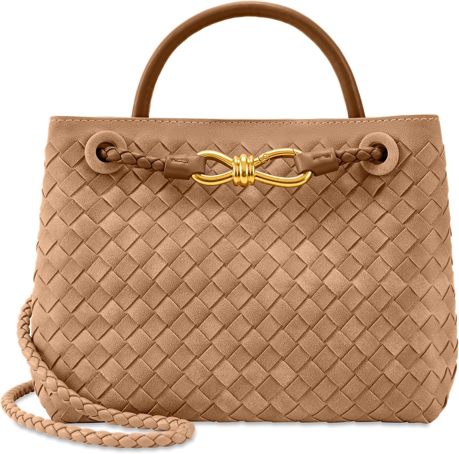 Woven Tote Bag for Women Leather Shoulder Handbag Designer Top Handle Purses