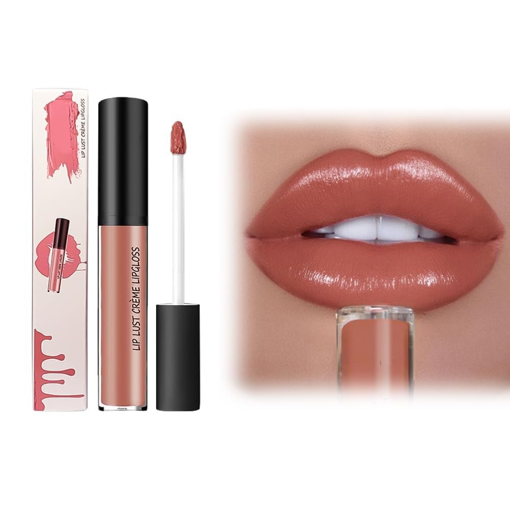 Lips Staining Lip Oil, Lips Staining Long Sweet Lasting Lips Oil Long-Lasting Moisturizing, 12 Colors Cream Texture Lipstick Long-Lasting Moisturizing Lip Oil (8#)