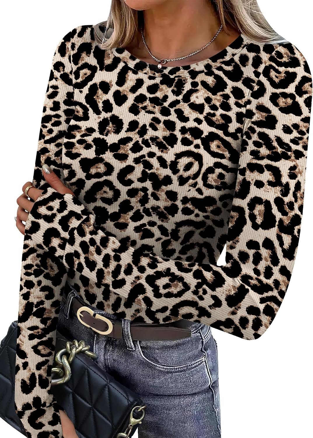 XIEERDUO Long Sleeve Thermal Shirt for Women Fleece Slim Fit Tops Crewneck Basic T-Shirts with Thumb Holes Fall Fashion 2026