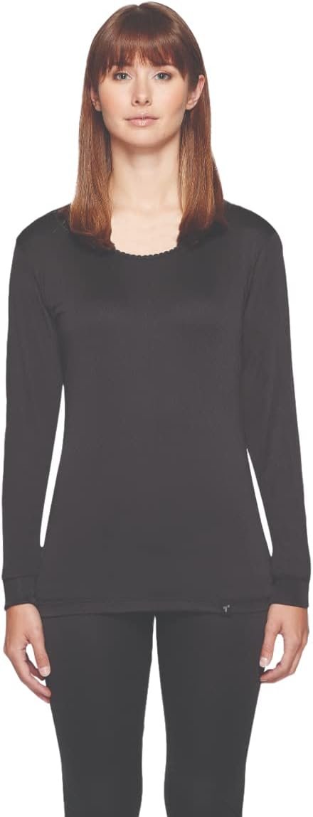 Terramar Women’s Thermasilk Pointelle Scoop